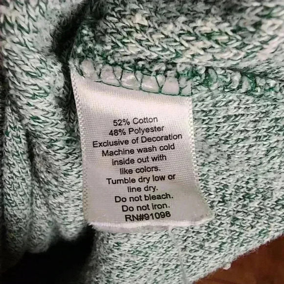 Women's Green Baylor University Bears Terrycloth Style College Sweater Small - Picture 10 of 10